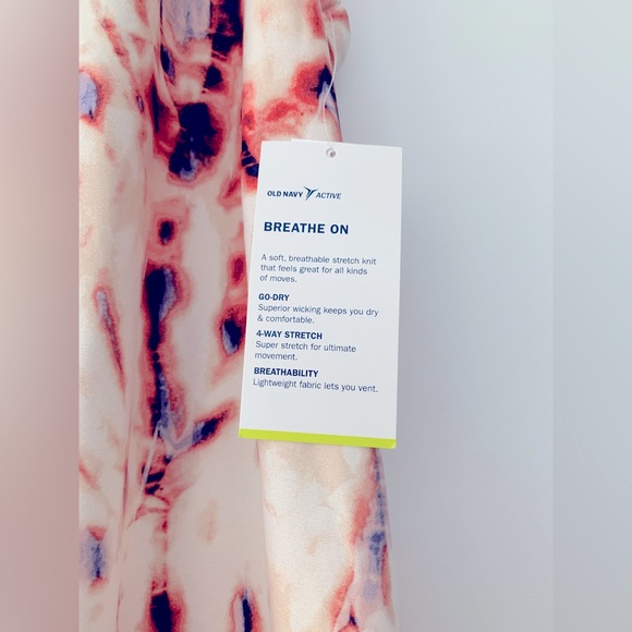 ❗️CLEAROUT❗️NWT! OLD NAVY ACTIVE Breathe tie-dye mesh racerback TANK TOP Size XS - Picture 4 of 7